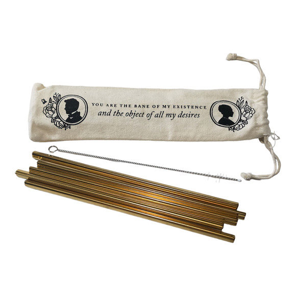 Owlcrate New Bridgerton inspired heart shaped straw set - Picture 1 of 6